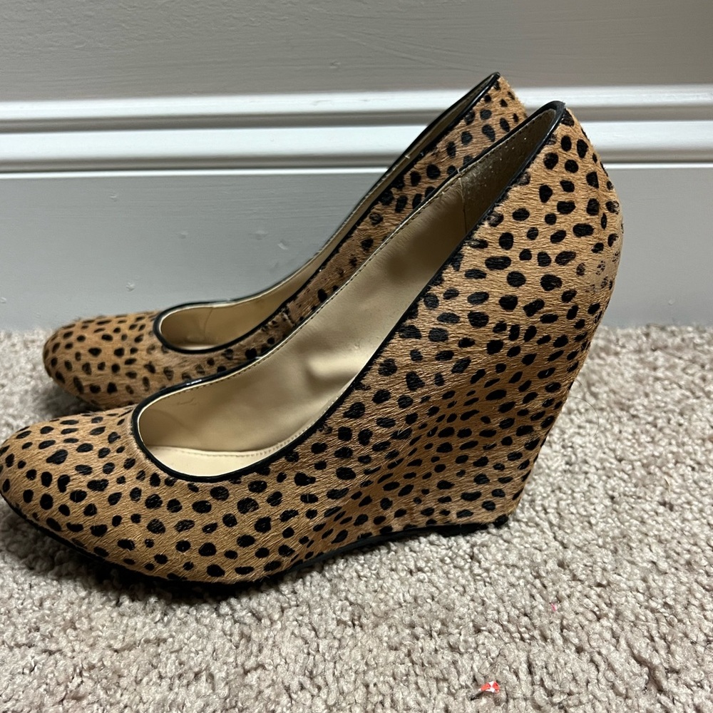 Banana Republic leopard print wedges